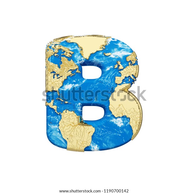 Letter B Textured 3d World Map Stock Illustration 1190700142 | Shutterstock