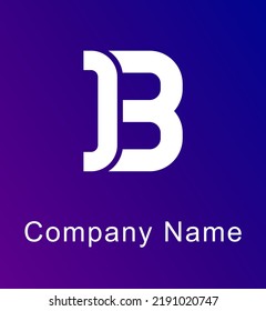 Letter B, Uppercase Letter B Logo Icon, Abstract Geometric Flat Character Shape. Editable Preset For Logo Design.