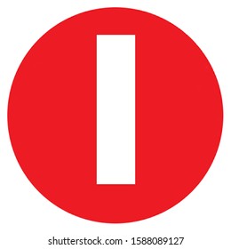 The Letter I Big Red Dot Letters And Numbers White Capitalized Font On A Big Red Dot Round Circular Background Up To 6000 X 6000 Pixels