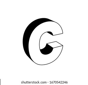 Letter C Academic Grading Black White Stock Illustration 1670542246 ...