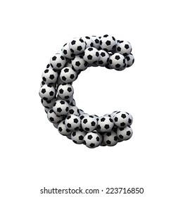 Letter C Soccer Ball Font Isolated Stock Illustration 223716850 ...