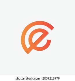 Letter CE monogram logo, cutting edge, CE symbol, icon, modern, minimalist, business logo, letter C, E logo design