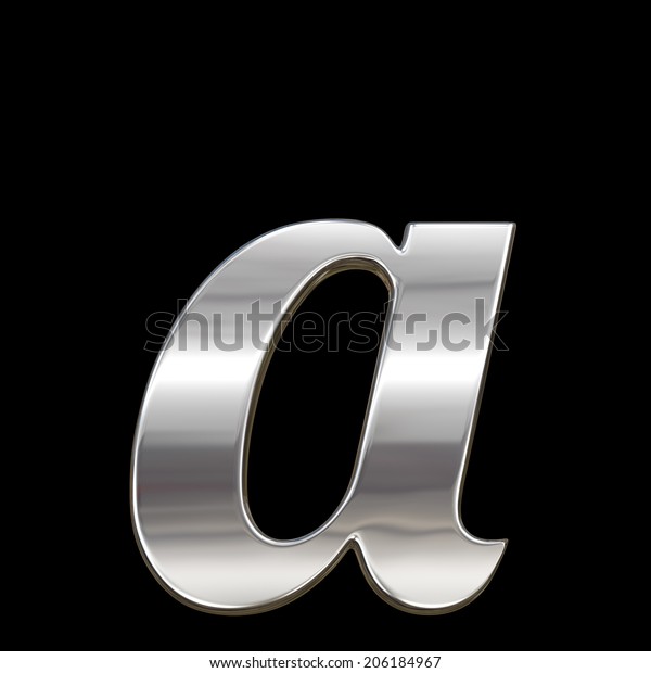 Letter Chrome Solid Alphabet Isolated On Stock Illustration 206184967 ...