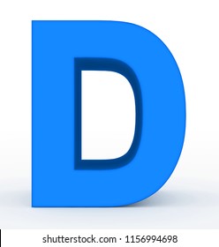 Blue Letter D Isolated On White Stock Illustration 581223214 | Shutterstock