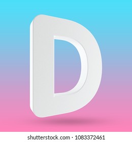 Letter D Angle 3d Model Stock Illustration 1083372455