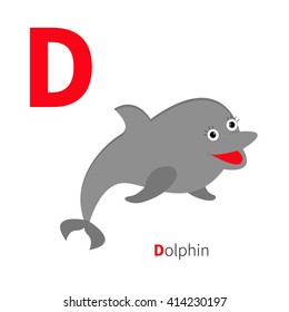 Letter D Dolphin Zoo Alphabet English Stock Illustration 414230197 ...
