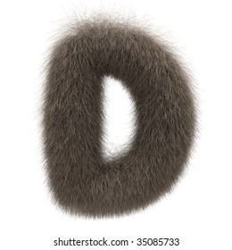 Letter D From Fur Alphabet