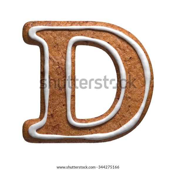 Letter D Gingerbread Font Christmas Cookies Stock Illustration 344275166
