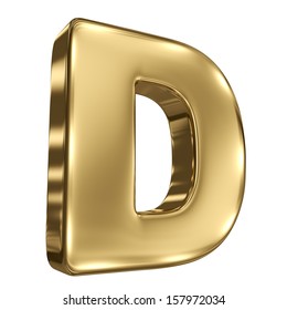 Letter D Gold Solid Alphabet Stock Illustration 157972034