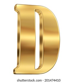 Alphabet Letter Gold Isolated On White Stock Illustration 201475514