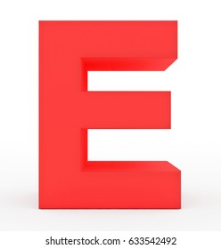 3d Render Red Alphabet E Retro Stock Illustration 747474886