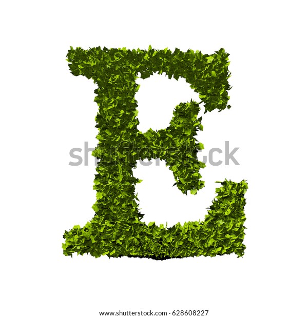 Katedral udendørs hovedvej Letter E Alphabet Nature Leaf Font Stock Illustration 628608227