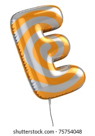 Letter E Balloon 3d Illustration