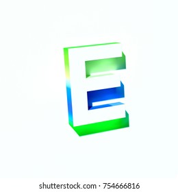 Letter E Blue Light Green Color Stock Illustration 754666816 | Shutterstock