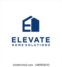 Letter E Home Logo Design Stock Illustration 1689858193