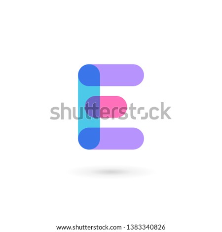 Letter E logo icon design template elements