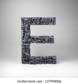 Letter E Made Out Scrambled Small Stock Illustration 127994006 ...