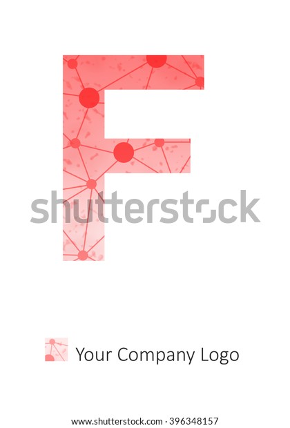 Letter F Alphabet Design Internet Connection Stock Illustration 396348157