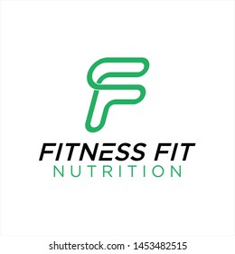 Letter F Fitness Nutrition Logo Inspiration Stock Illustration ...