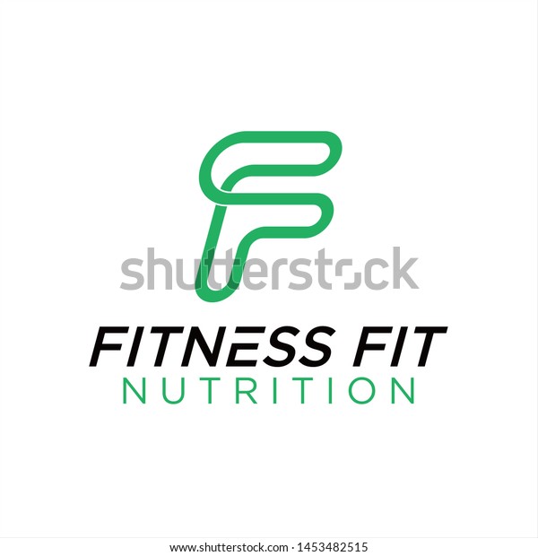 Letter F Fitness Nutrition Logo Inspiration Royalty Free Stock Image