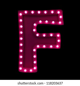 Letter F Neon Lights Isolated On Stock Illustration 118203637 ...