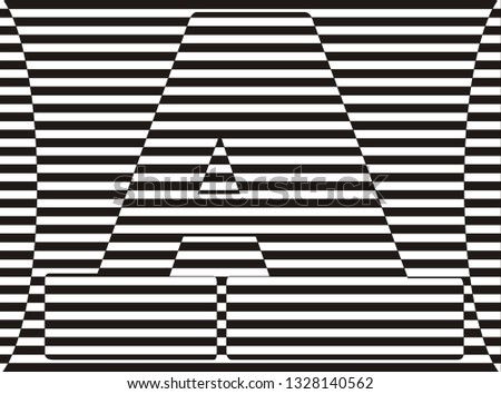 the letter a in front of the lines