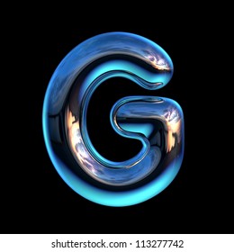 Letter G From Chrome Blue Sunset Alphabet