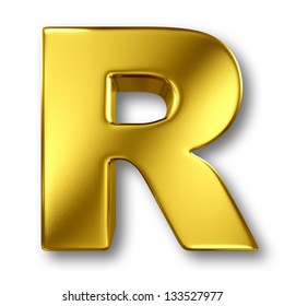 Letter R Gold Solid Alphabet Stock Illustration 134396882 | Shutterstock