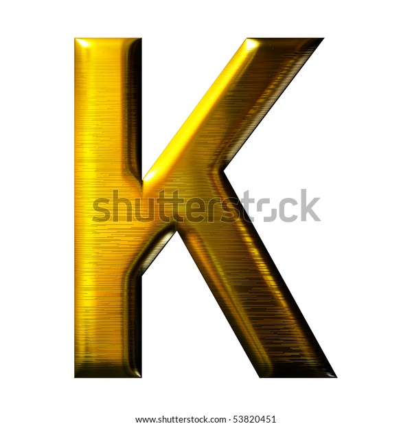 Letter Gold Metal Texture Isolated Background Stock Illustration ...