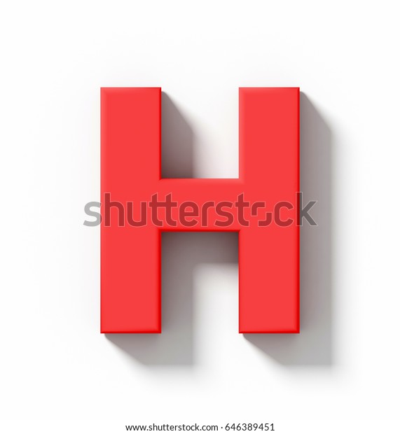 Letter H 3d Red Isolated On Stock Illustration 646389451 | Shutterstock