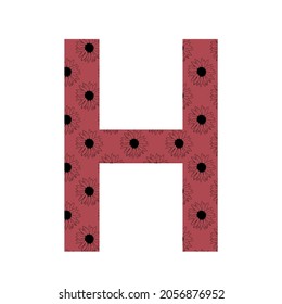 letter h alphabet made pattern sunflowers stock illustration 2056876952 shutterstock