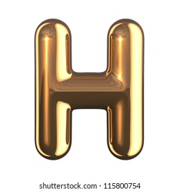 Letter H Gold Round Alphabet There Stock Illustration 115800754 ...