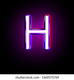 Letter H Neon Purple Glow Font Stock Illustration 1469575769 | Shutterstock