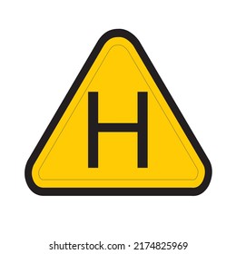 Letter H Warning Sign Logo Design Stock Illustration 2174825969 ...