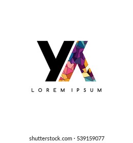 letter initial logotype logo abstract colorful geometrical yy