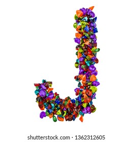 Letter J Colored Gemstones 3d Rendering Stock Illustration 1362312605 ...