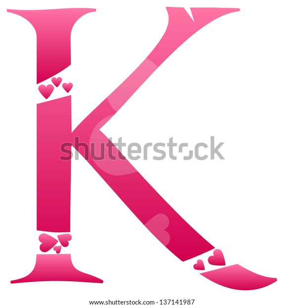 Letter K Love Alphabet Set Stock Illustration 137141987