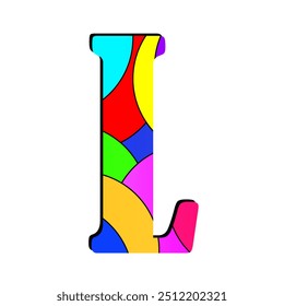 Letter L logo Illustration. Abstract colorful letter "L" design. Vibrant and artistic letter "L" illustration with bright, bold colors in a modern, geometric style. Letter L Icon Design. - Powered by Shutterstock