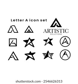 Letter A logo lettermark icons set design  - Powered by Shutterstock