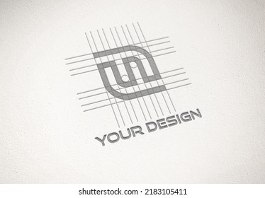 Letter M Logo Design
Debossed Metallic Logo On Paper Texture Mockup