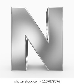 Letter N Chrome Solid Alphabet There Stock Illustration 77004979 ...