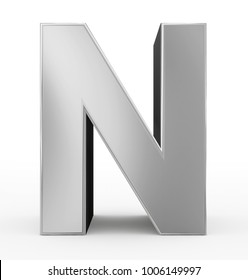 Letter N Chrome Solid Alphabet There Stock Illustration 77004979 ...