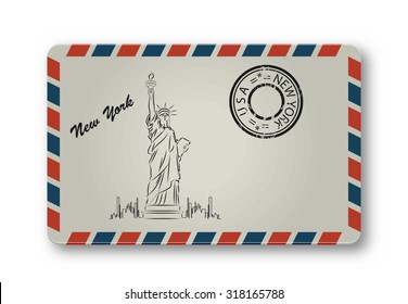Letter New York Statue Liberty Painted Stock Illustration 318165788 ...