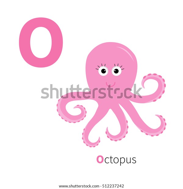 Letter O Octopus Zoo Alphabet Ocean のイラスト素材