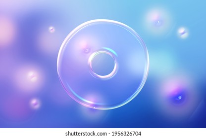 Letter O- Soap Bubble Pattern Transparent 3d Letter O  In Colorful Background Wallpaper Theme