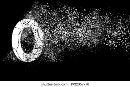 Letter O- Typography Explosion White Color Letter O In Black Theme  Background Wallpaper 