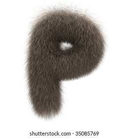 Letter P From Fur Alphabet