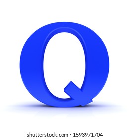 Letter Q Blue Sign 3d Rendering Stock Illustration 1593971704 ...