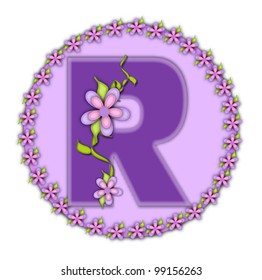 Letter R Alphabet Set Petite Floral Stock Illustration 99156263 ...