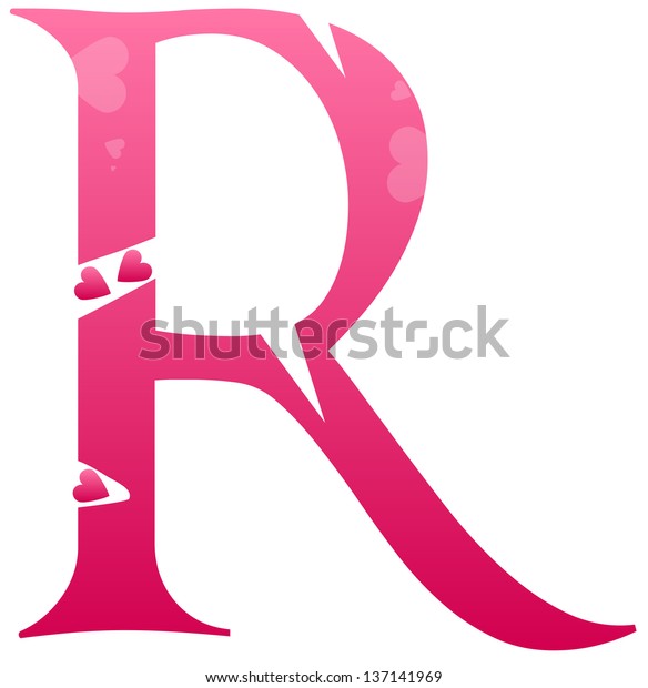 Letter R Love Alphabet Set のイラスト素材